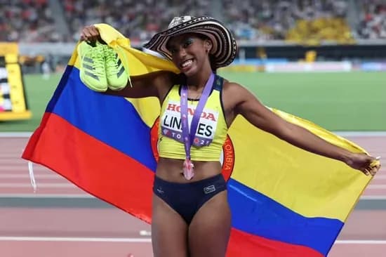 Natalia Linares consiguió medalla de bronce para Colombia en el Mundial de Atletismo de Tokio