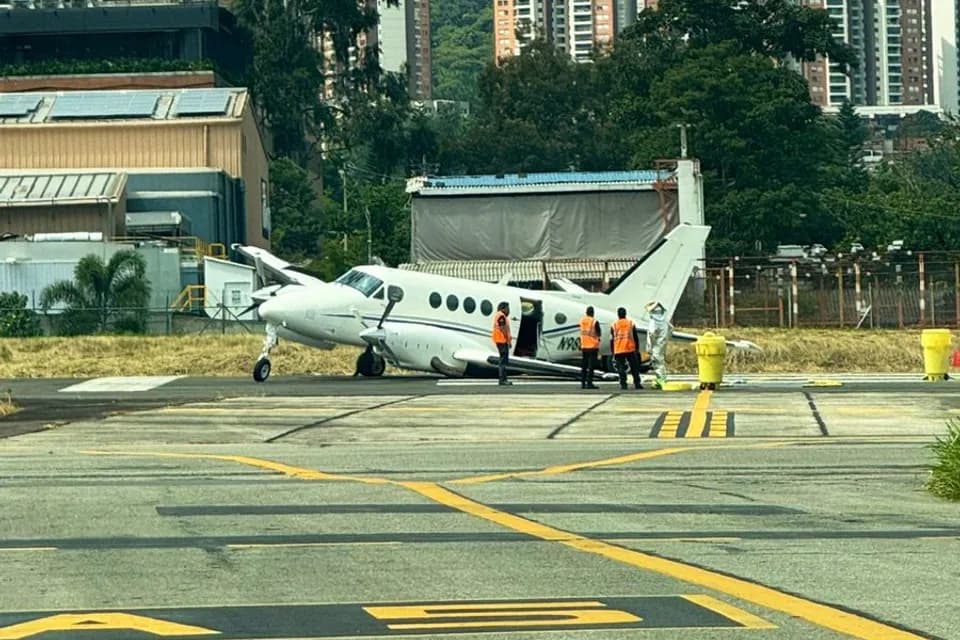 Aeropuerto de Medellín fue cerrado por aterrizaje de emergencia de bimotor