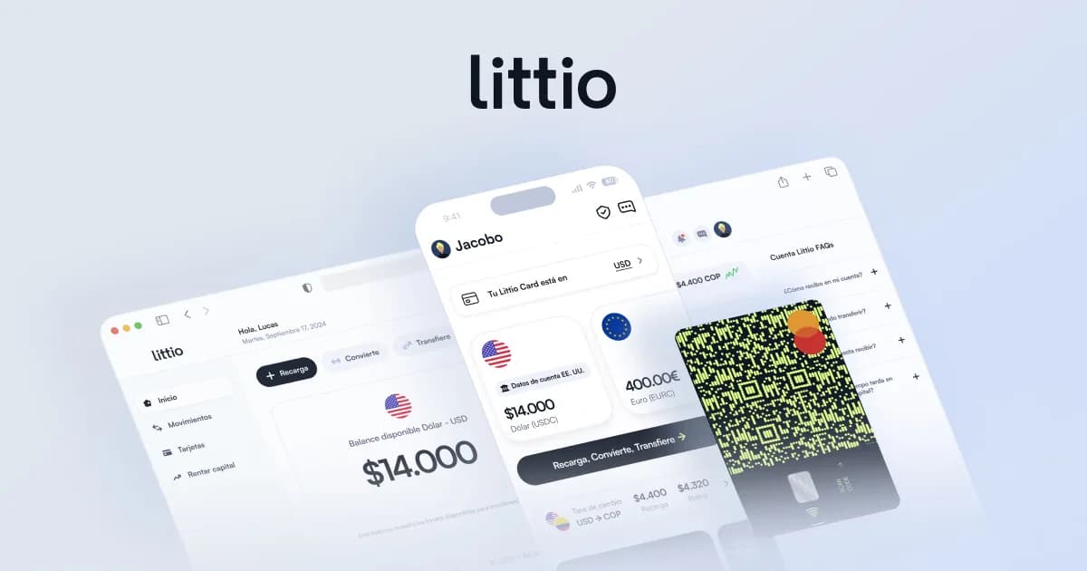 La fintech Littio lanzó su nueva cuenta que permite a los colombianos enviar y recibir transferencias desde Europa