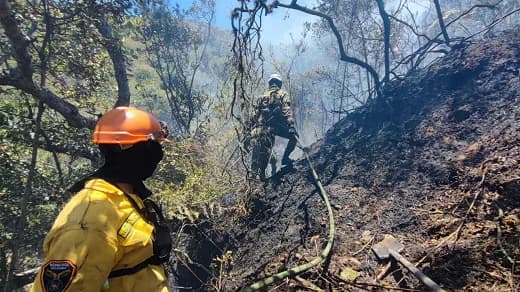 Nuevos incendios forestales en la vereda de Chapaima y el Embrujo del municipio de Villeta en Cundinamarca