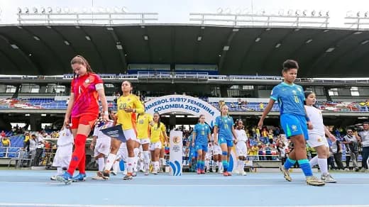 Brasil le ganó a la Selección Colombia femenino Sub-17 y dejó sin posibilidades a las locales del torneo Sudamericano