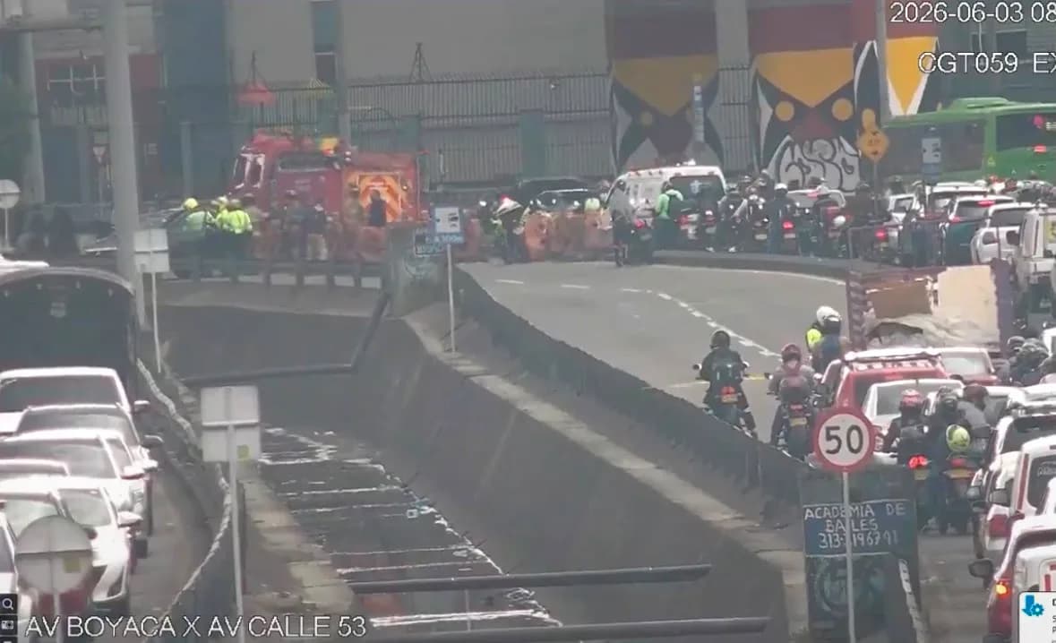 Se presenta un accidente de tránsito que afecta la movilidad en la localidad de Engativá en Bogotá