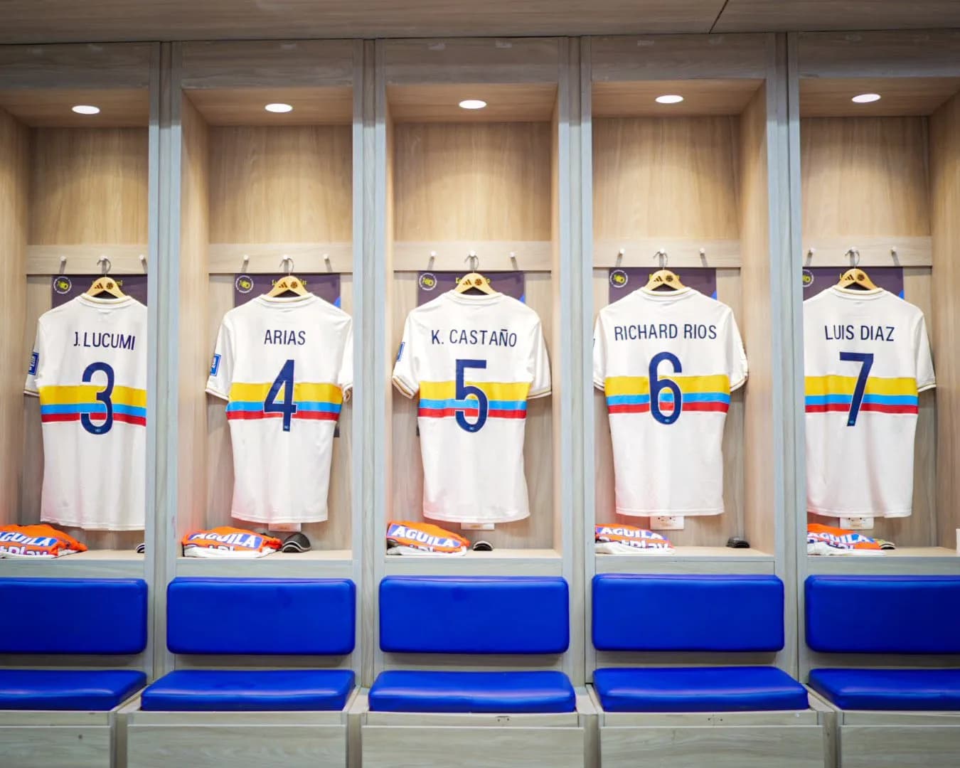 James Rodríguez, Richard Ríos, Sebastián Gómez y Yerry Mina llegaron a la concentración de la Selección Colombia