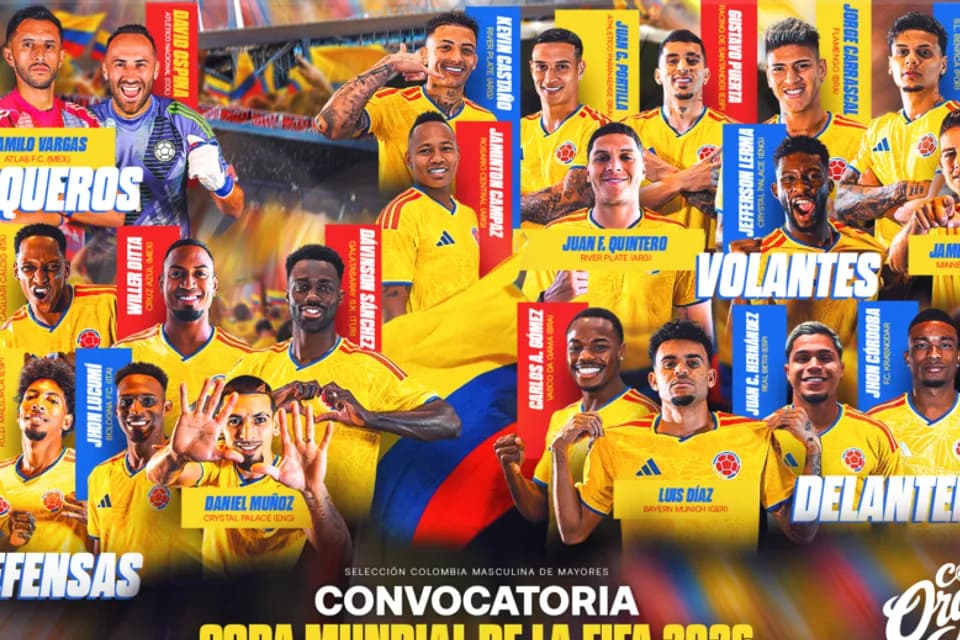Juan Camilo "Cucho" Hernández y Juan Camilo Portilla, novedades de Colombia en la lista definitiva de Colombia para el Mundial 2026