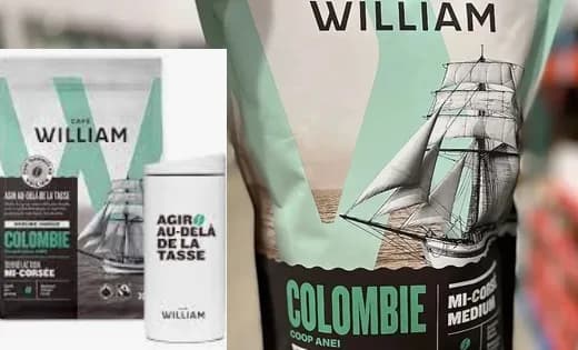 50 contenedores con granos de café verde colombiano en el viaje del carguero a vela más grande de la historia moderna