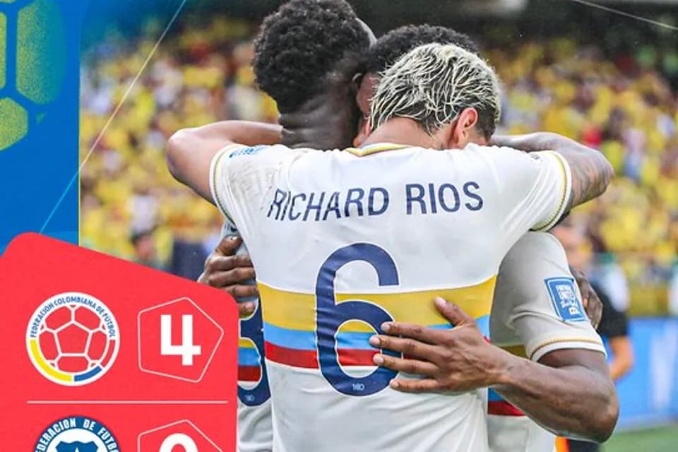 Colombia goleó a Chile por la décima fecha de las Clasificatorias al Mundial 2026