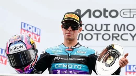 El piloto colombiano David Alonso consiguió podio en Moto2: quedó tercero en el Gran Premio de Portugal