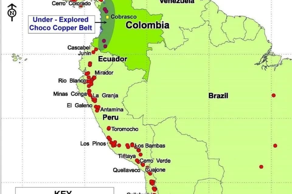 Pampa Metals adquiere a Rugby Resources con la mina de cobre Cobrasco en Chocó, Colombia; las operaciones se reanudarán