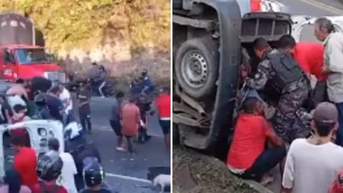 Tres muertos dejó un ataque a bala a vehículo de Inpec, en la Vía Panamericana entre Popayán y Cali, en el sector de Pescador