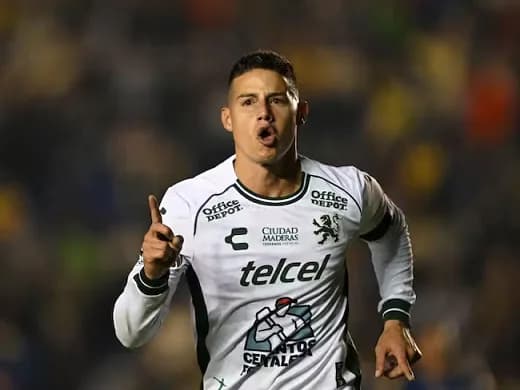 James Rodríguez marcó el gol del empate parcial entre América y León de México