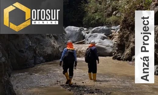 Orosur Mining recaudó millones para la perforación del proyecto Anzá en Antioquia