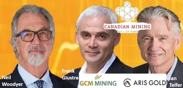 Neil Woodyer (ex Pacific Rubiales), presidente y CEO de Aris Mining, en el Hall de la Fama de la Minería de Canadá